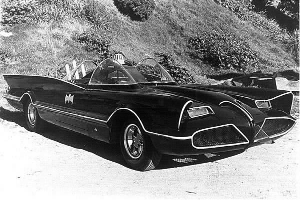  The Batmobile in primer black with a white stripe